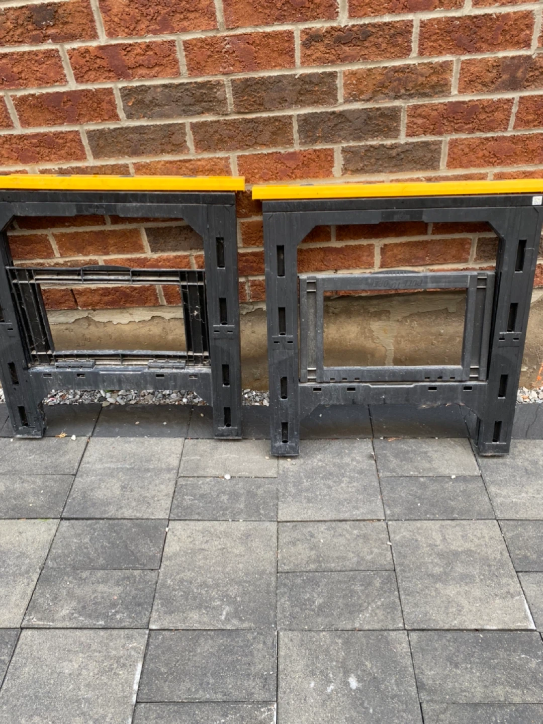 Black and Yellow Sawhorses - Pair - photo 3