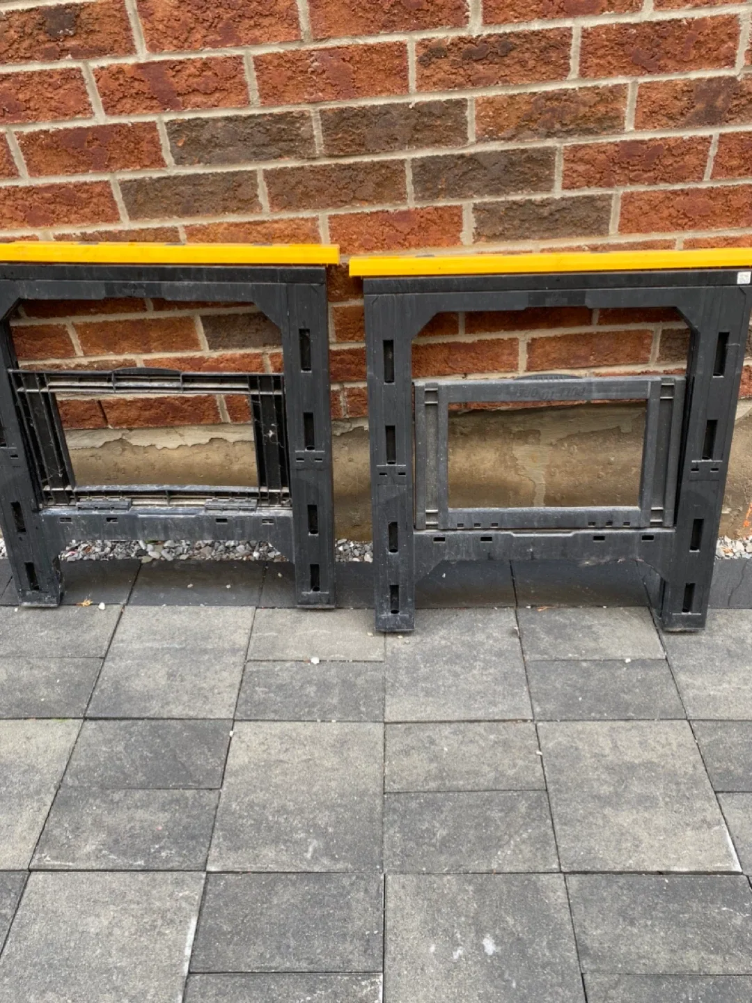Black and Yellow Sawhorses - Pair - photo 3