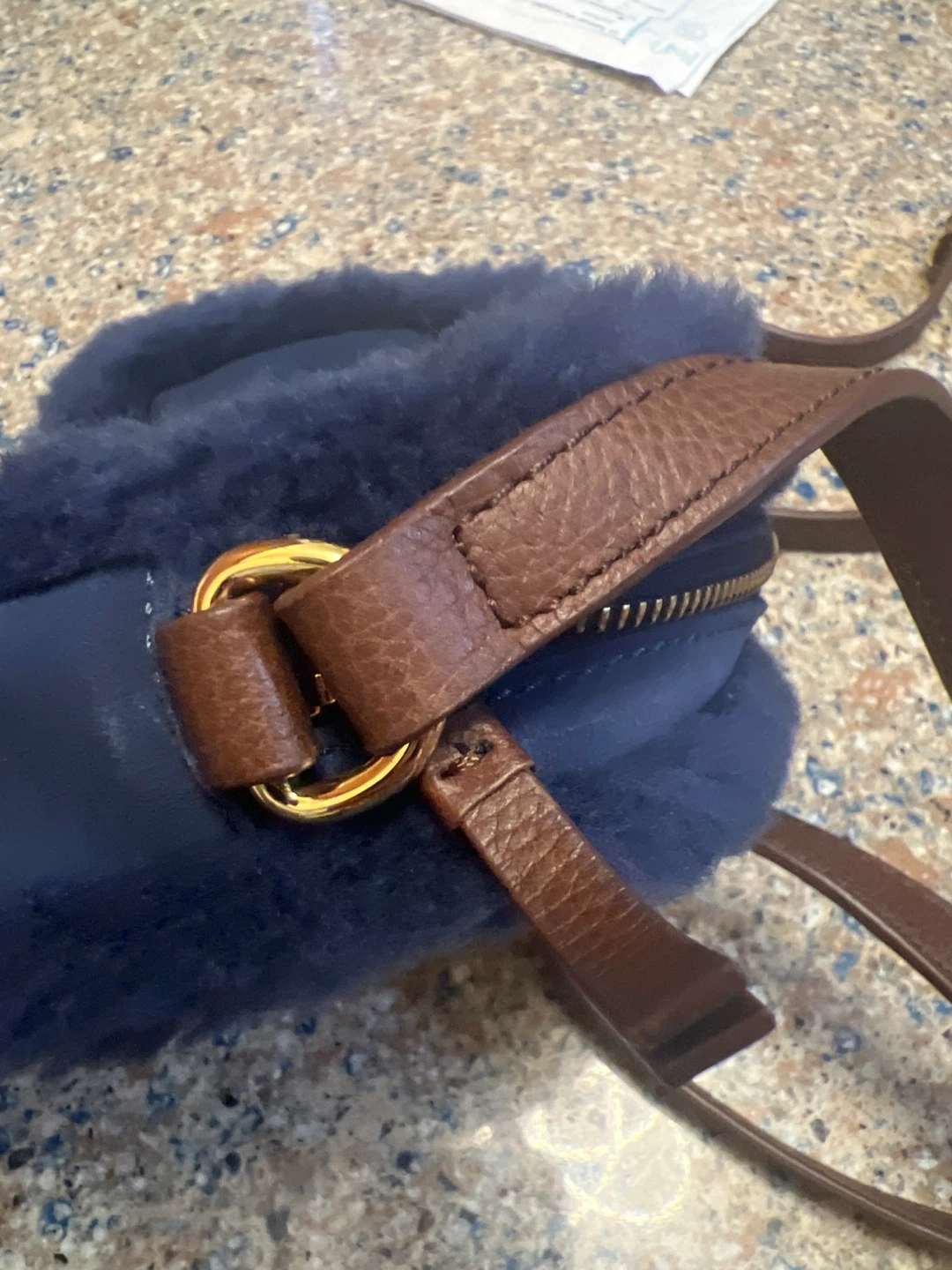 UGG Navy Blue Sherpa Crossbody Bag - photo 5