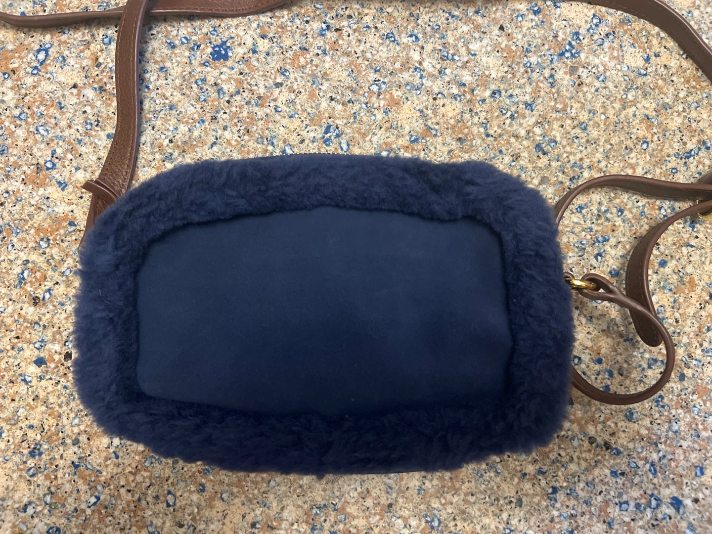 UGG Navy Blue Sherpa Crossbody Bag - photo 3