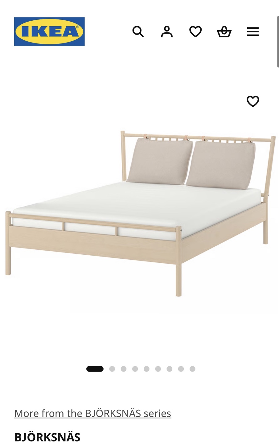 IKEA BJÖRKSNÄS Bed Frame (Queen)