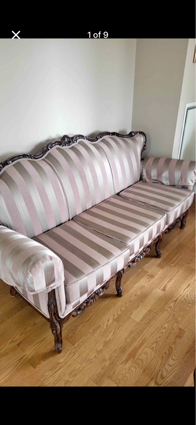 Antique Style Sofa and Armchair Set - photo 2