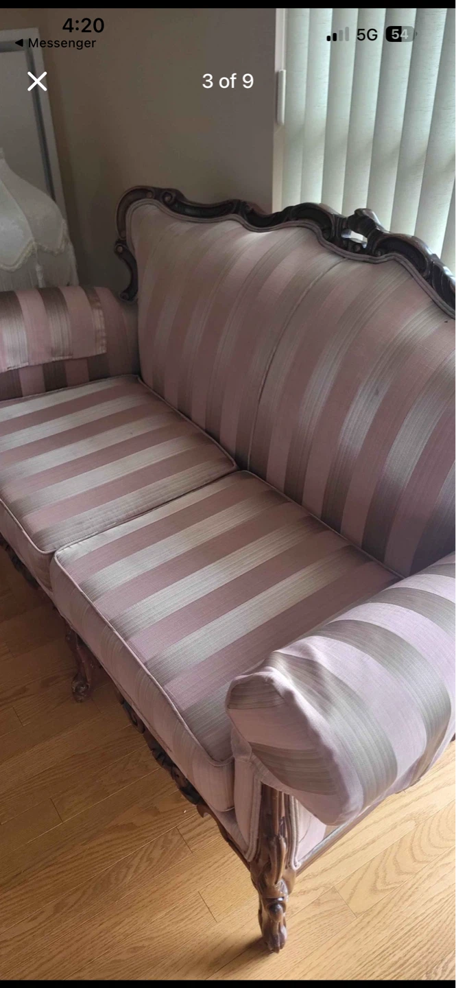 Antique Style Sofa and Armchair Set