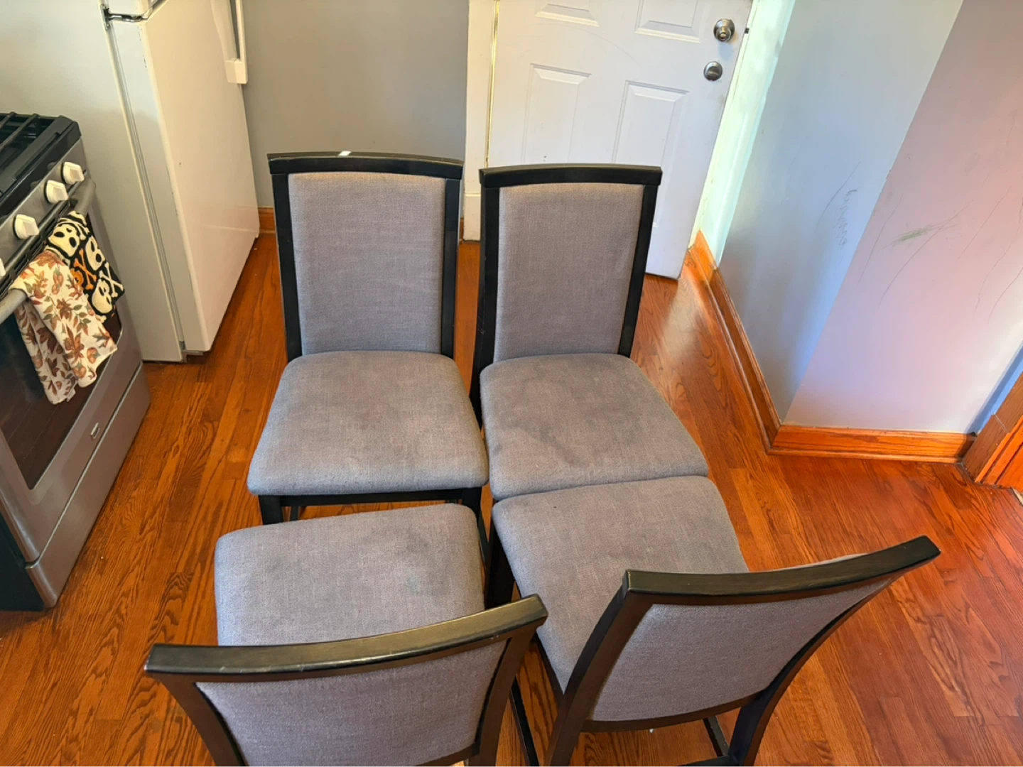 Set of 4 Upholstered Dining Chairs - photo 2