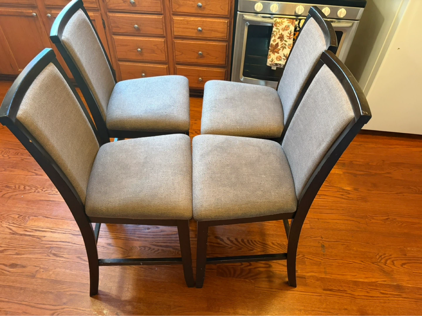 Set of 4 Upholstered Dining Chairs - photo 3