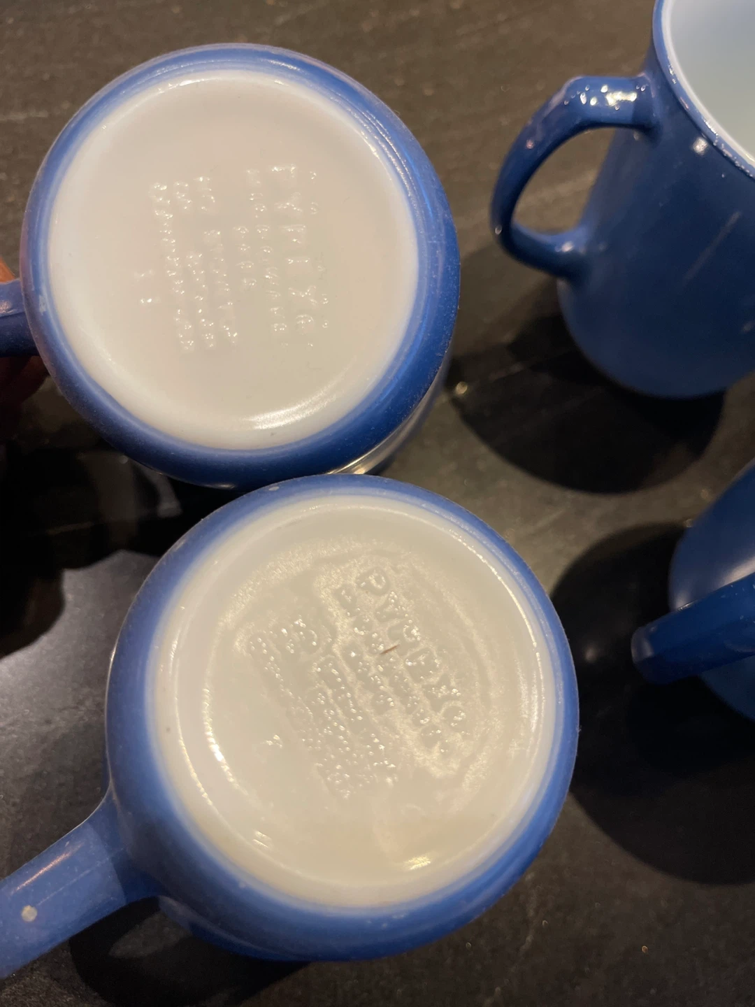 Vintage Pyrex Blue coffee Mugs - Set of 6 - photo 3