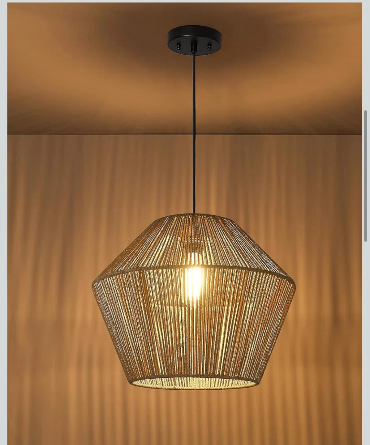 Brown Rope Pendant Light Fixture - photo 5