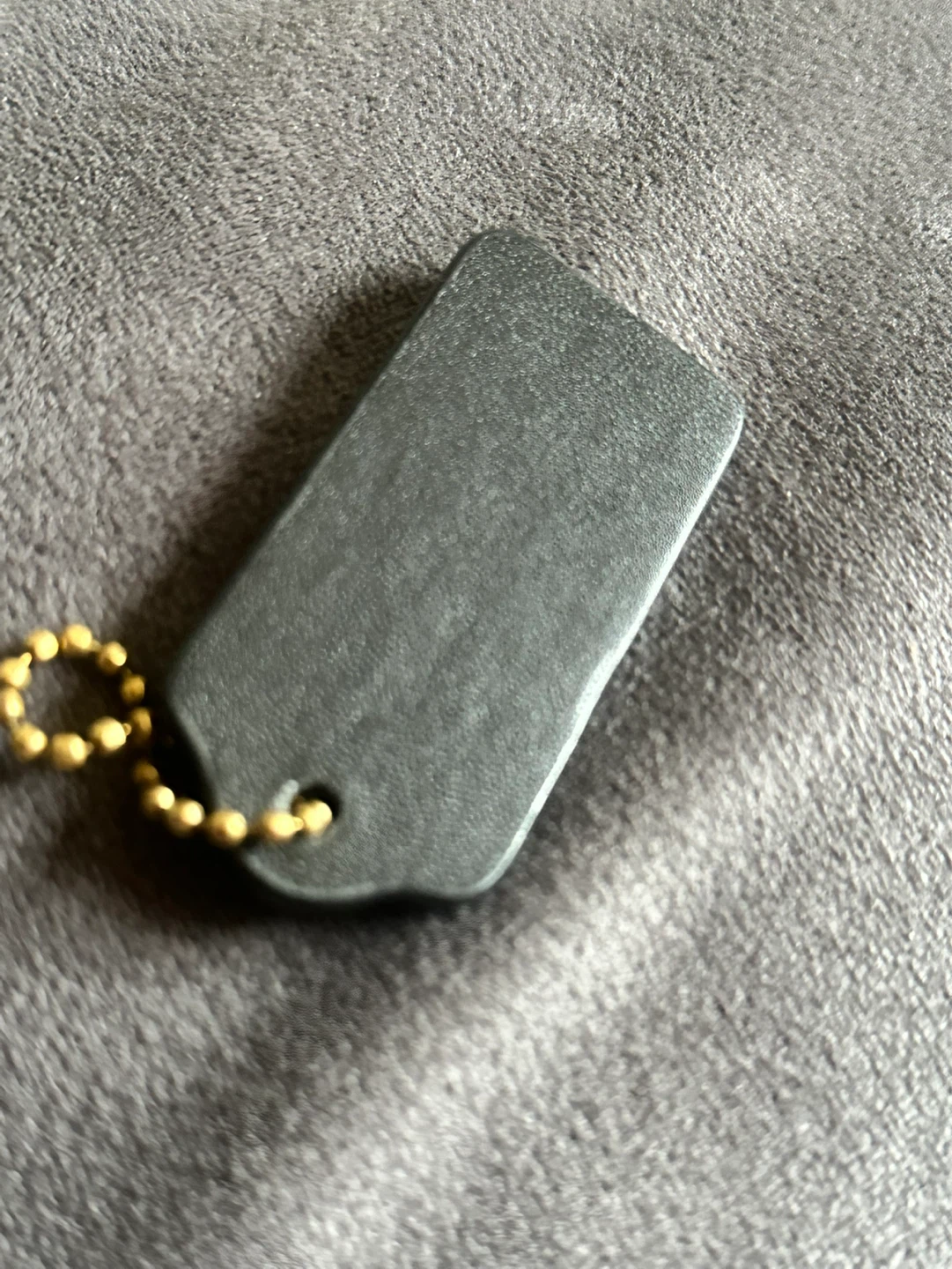 Black Coach Leather Keychain luggage tag - photo 2