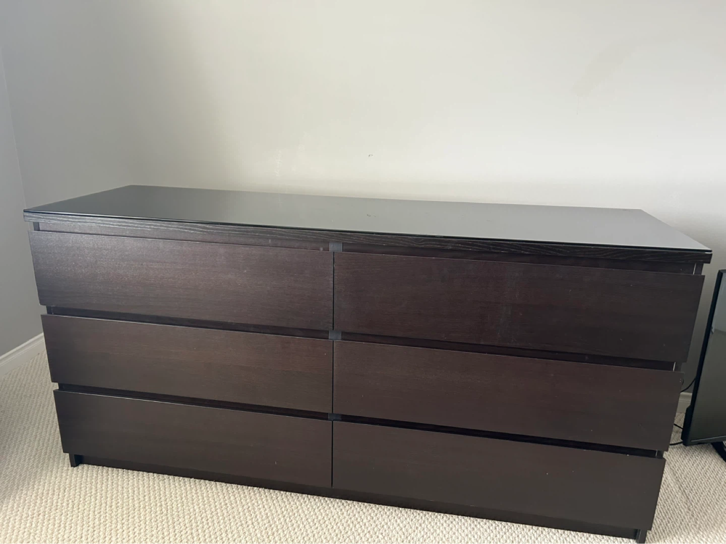 IKEA MALM 6-drawer dresser, black-brown - photo 2