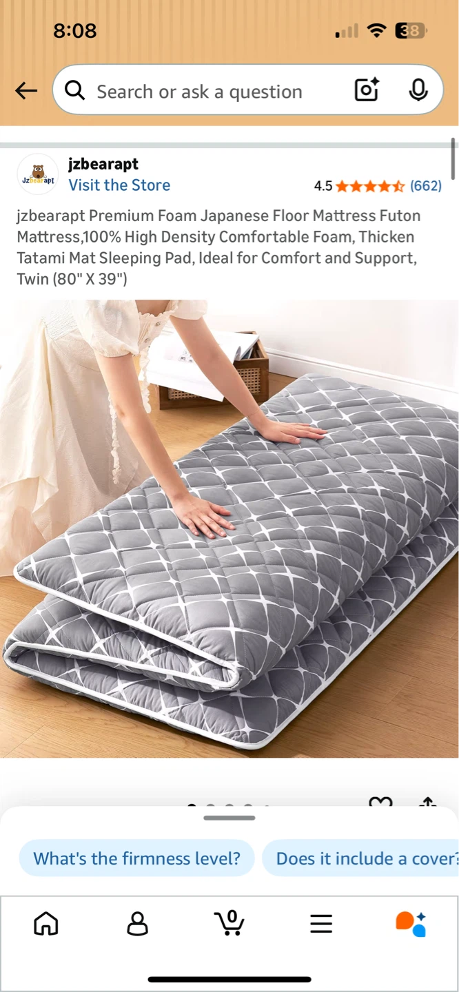 Japanese Tatami Floor Mat Futon Twin Size - photo 2