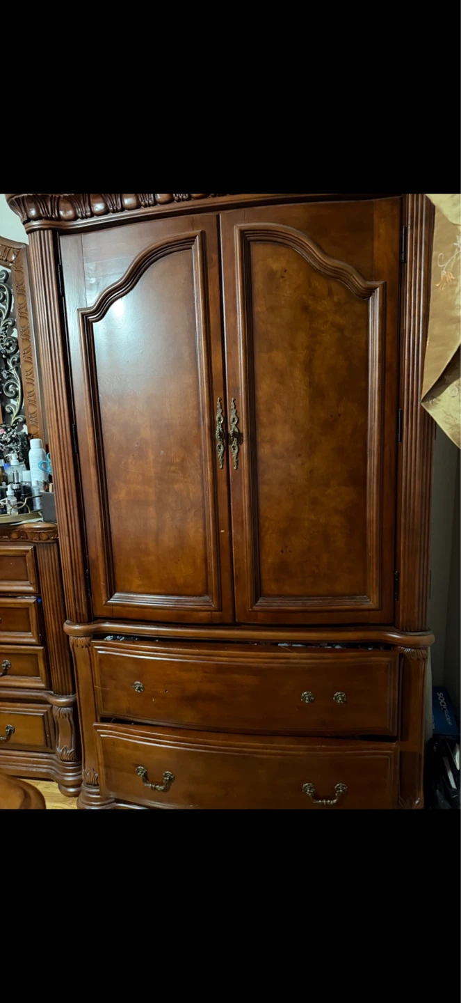 Wooden Armoire with Drawers - photo 4