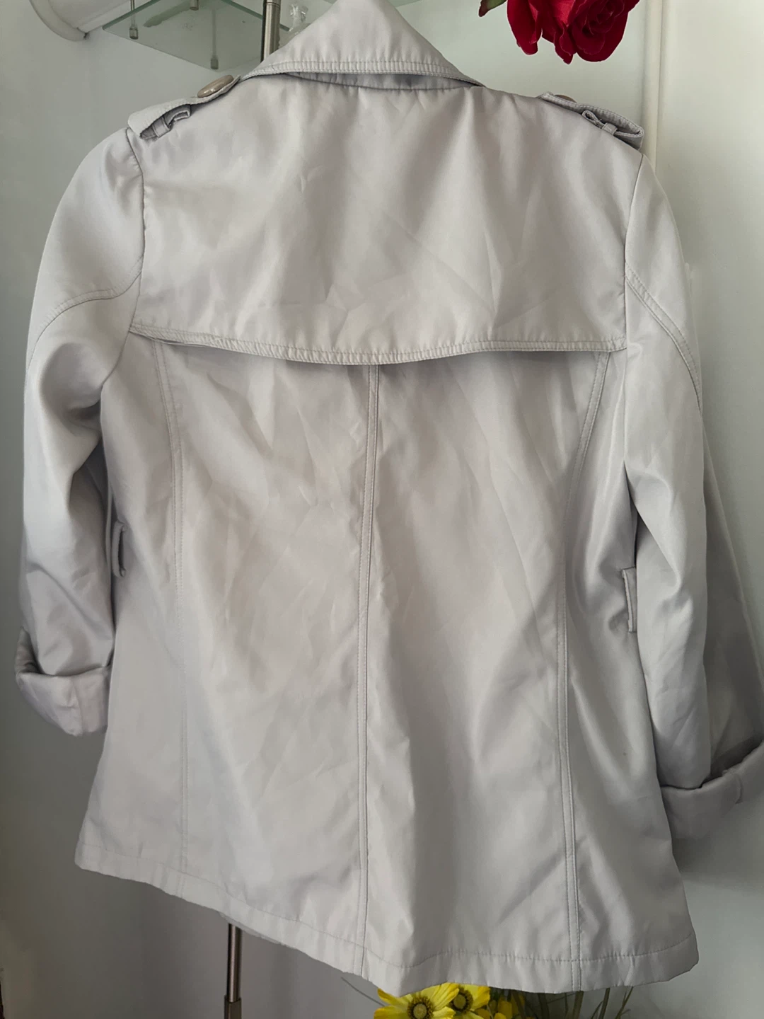 XIAOE Women's Double-Breasted Trench Coat - Size M - photo 3
