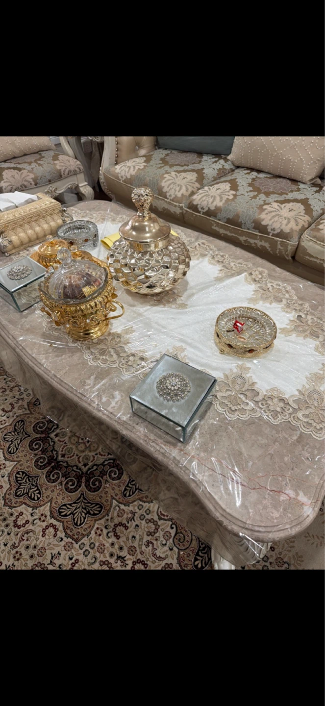 Vintage Rococo Style Sofa Set and Coffee Table