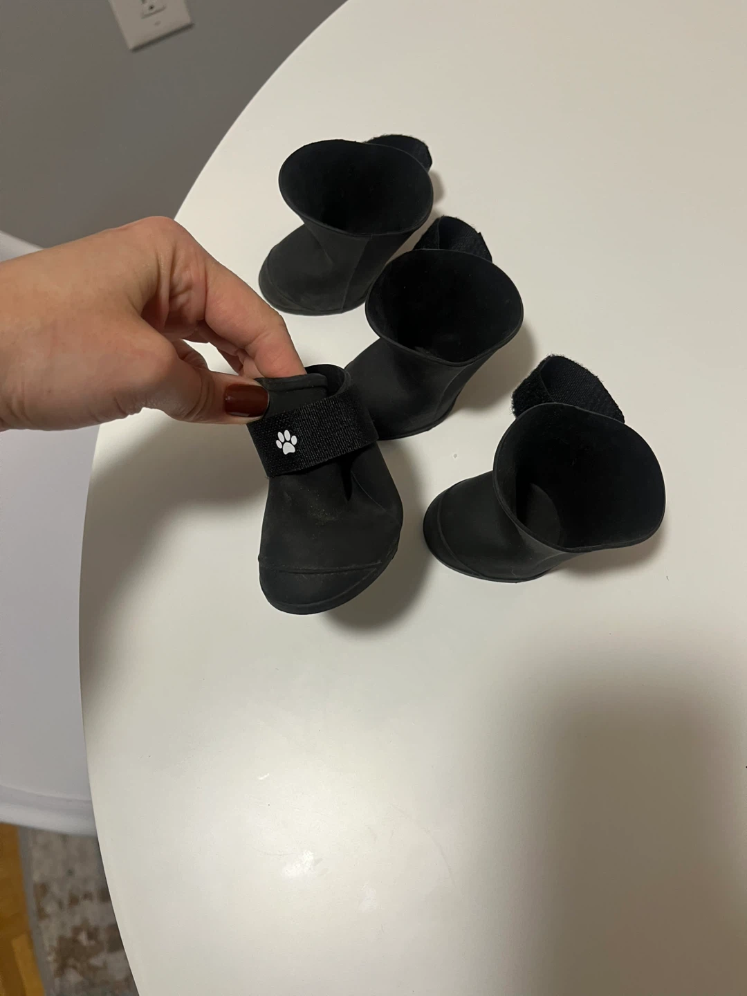 Black Dog Booties (Set of 4) small