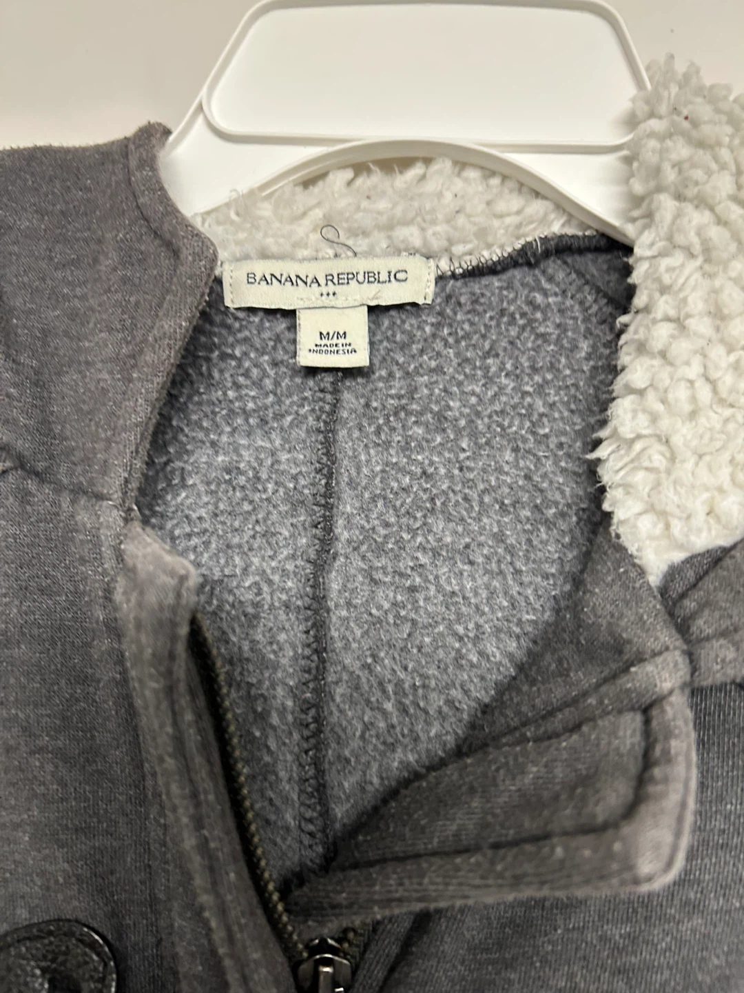 Banana Republic Grey Hoodie Jacket with Toggle Closures - Size M - photo 5