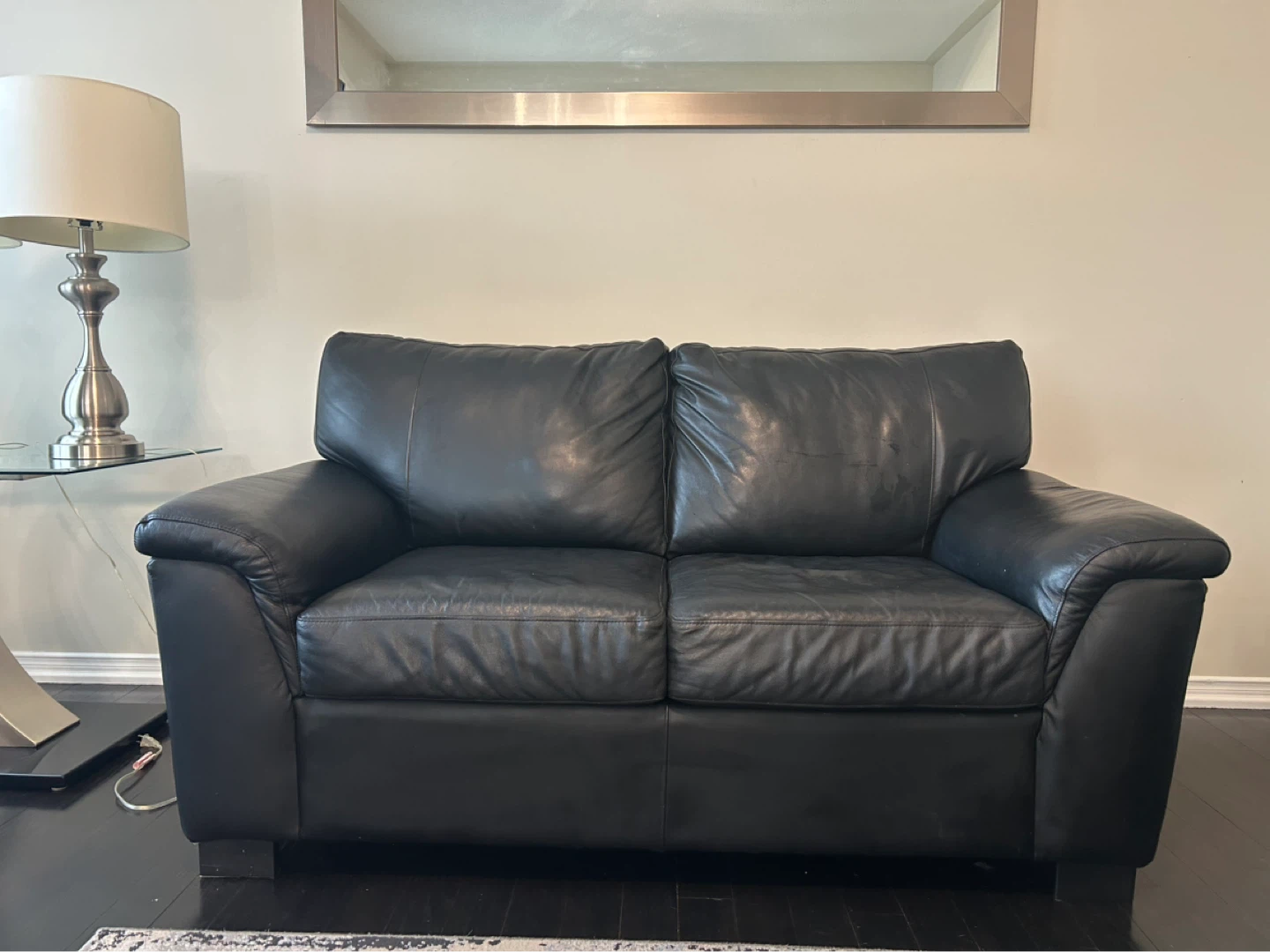 Full leather sofa set- two couches. - photo 2