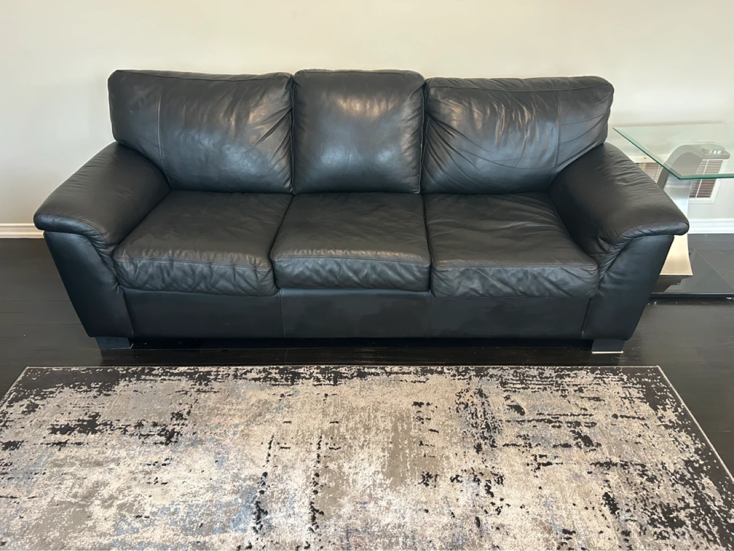 Full leather sofa set- two couches.