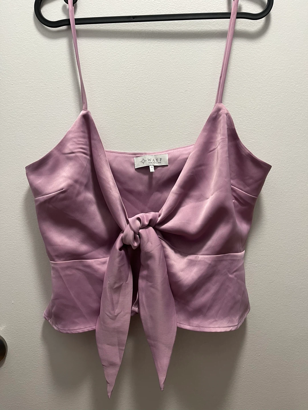 Tie Front Cami Top - Lavender M