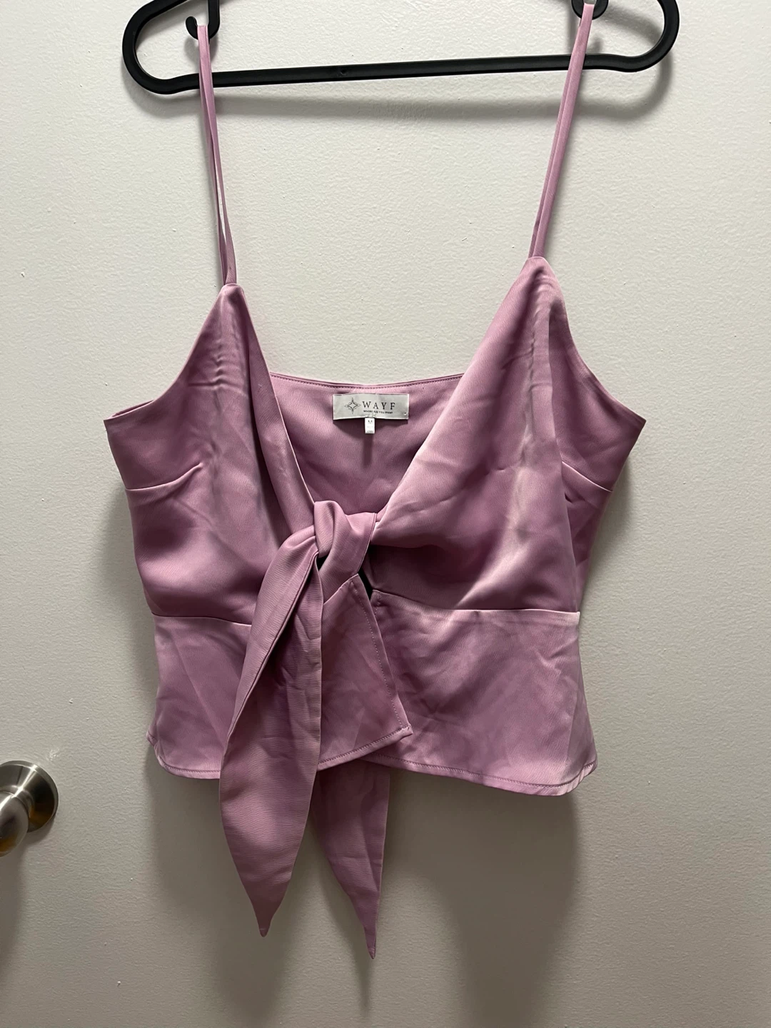 Tie Front Cami Top - Lavender M - photo 2
