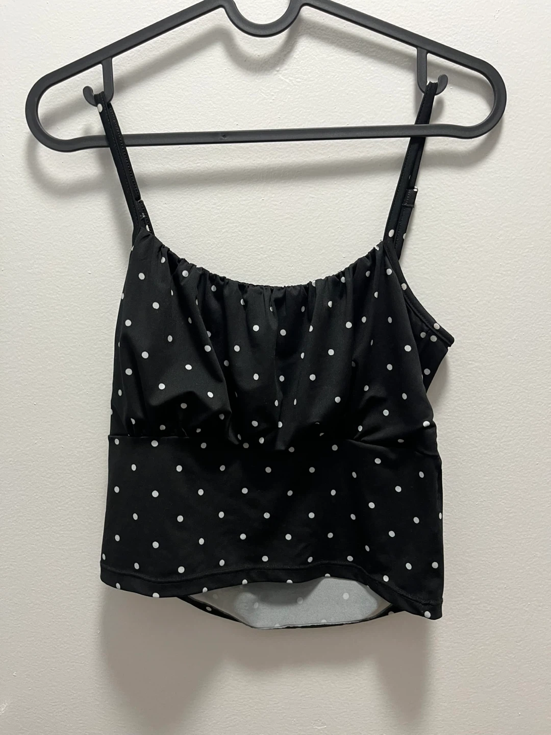 Black & White Polka Dot Crop Top