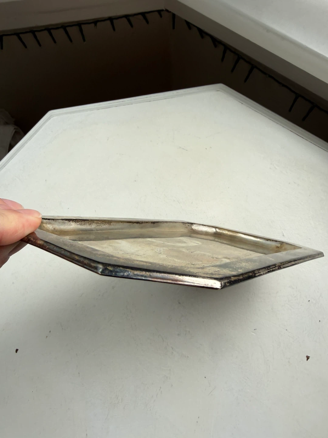 Vintage octagon small serving tray - photo 4