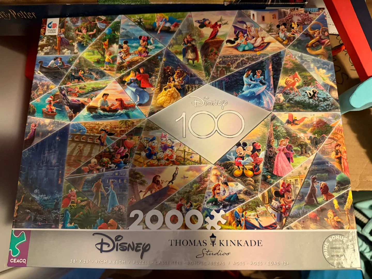 Disney 100 Thomas Kinkade Studios 2000 Piece Jigsaw Puzzle