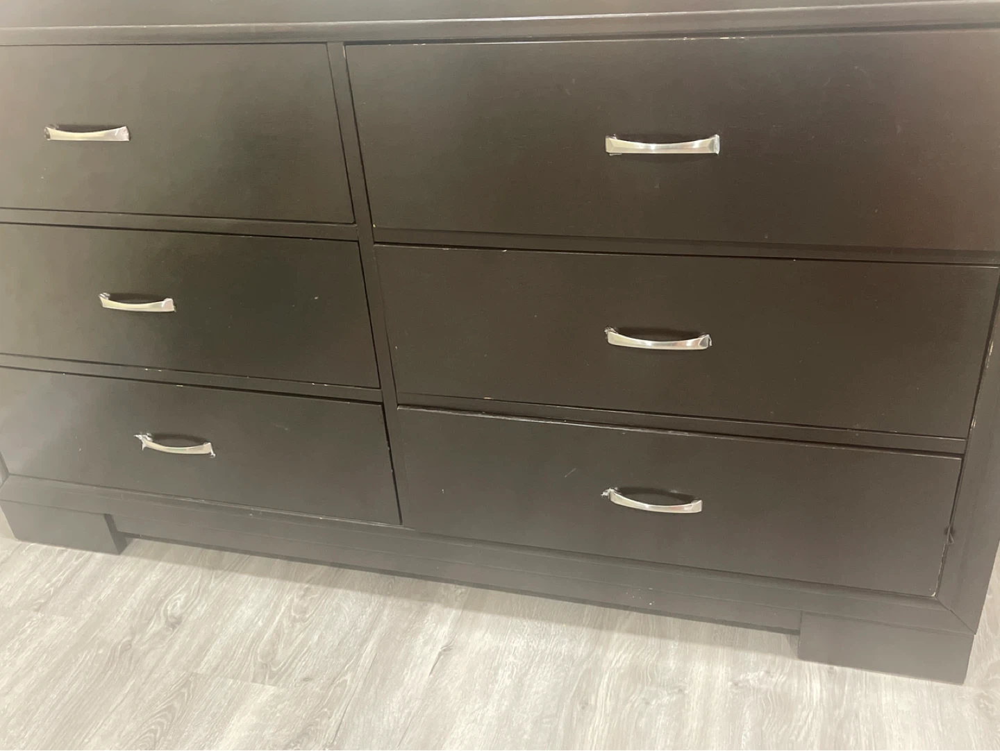Dark Wood Dresser with Mirror
