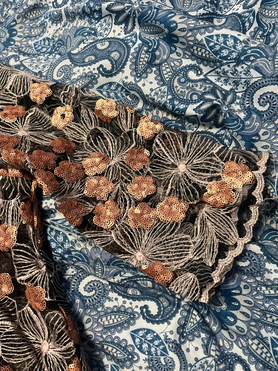 Sequin Floral Lace Top - photo 3