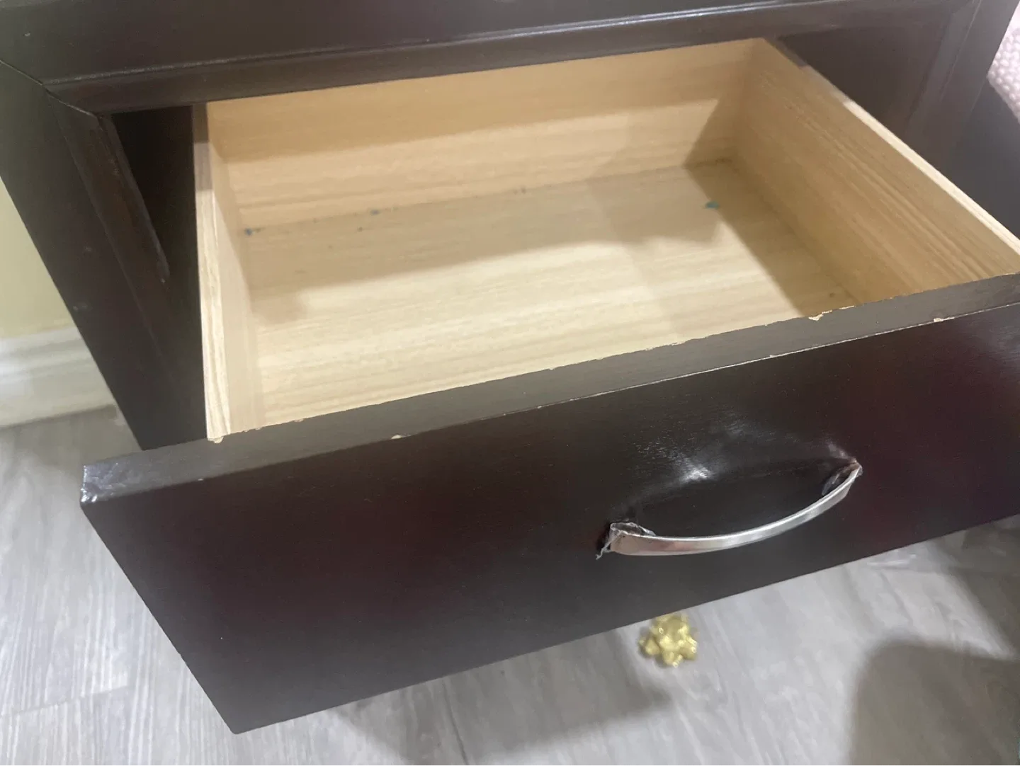 Dark Brown 2-Drawer Nightstand - photo 2