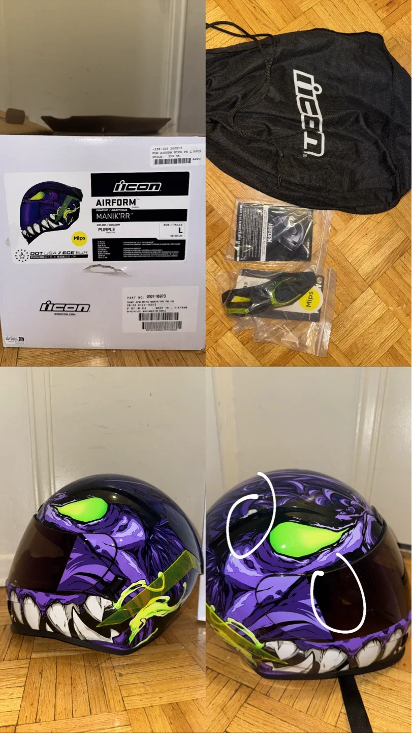 Helmet - Purple - Size L