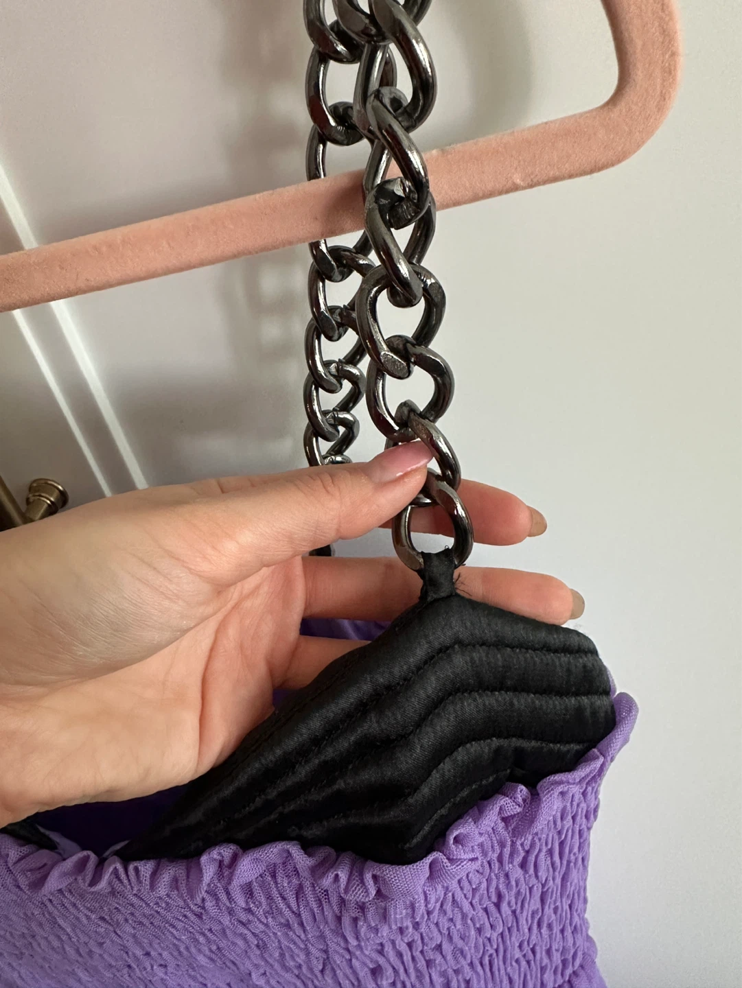 ASOS Lavender Tiered Midi Dress with Chain Straps 🌱 - photo 3