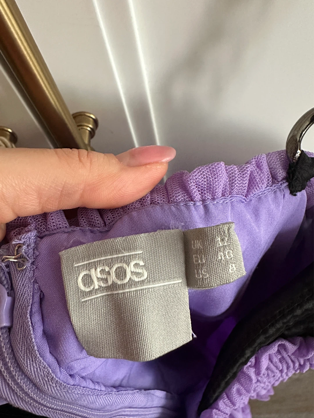 ASOS Lavender Tiered Midi Dress with Chain Straps 🌱 - photo 4