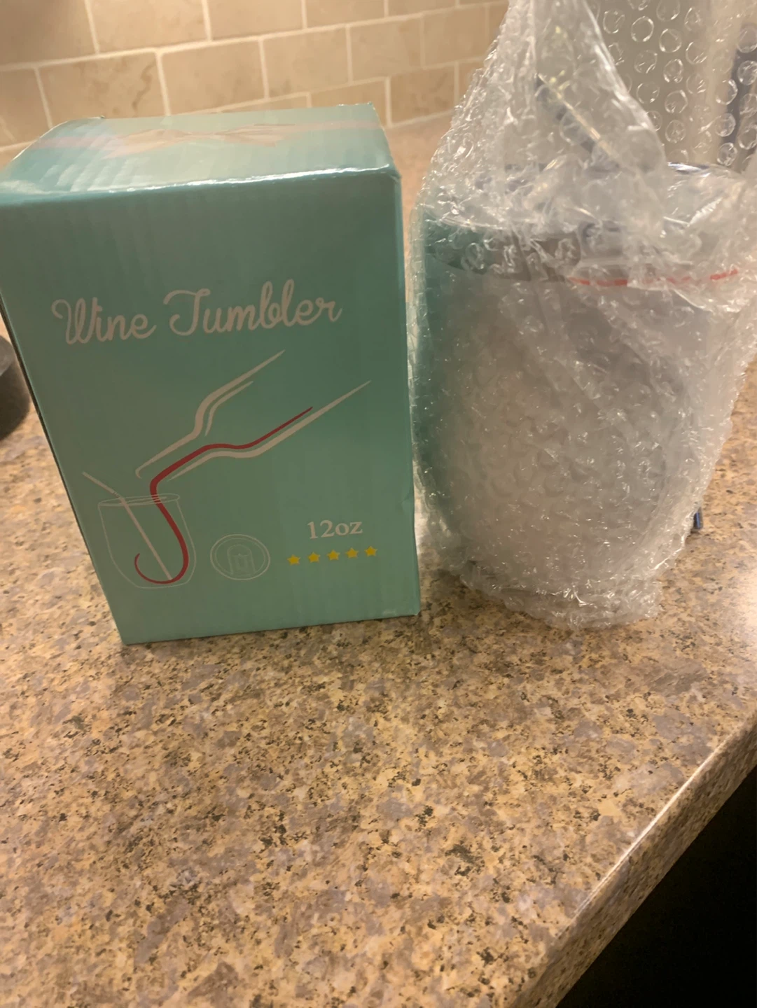 White Wine Tumbler 12oz with Straw and Lid
