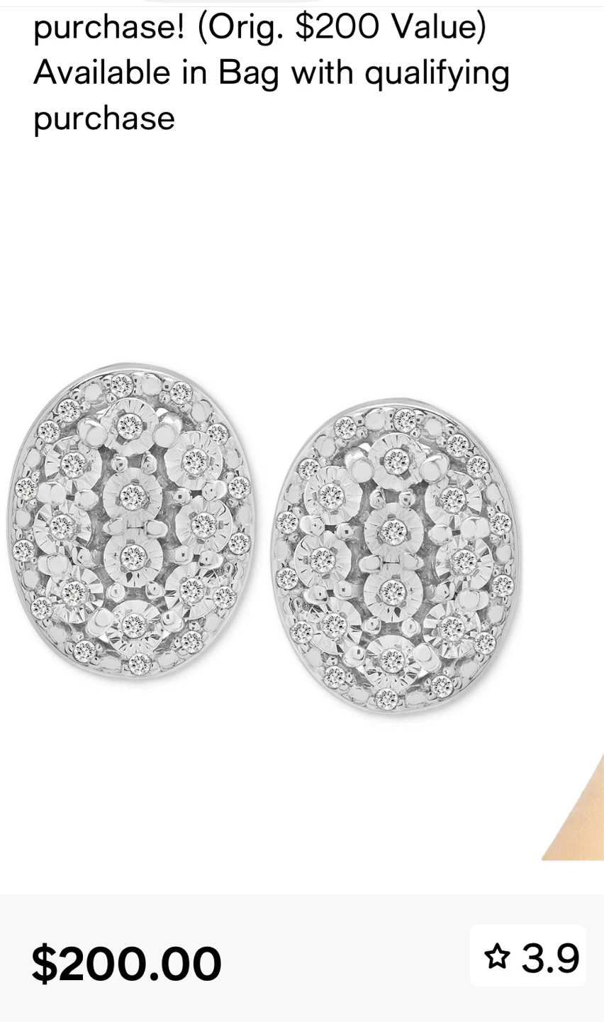 Shape: Round  • Set in sterling silver • Approx. diameter: 3/8"