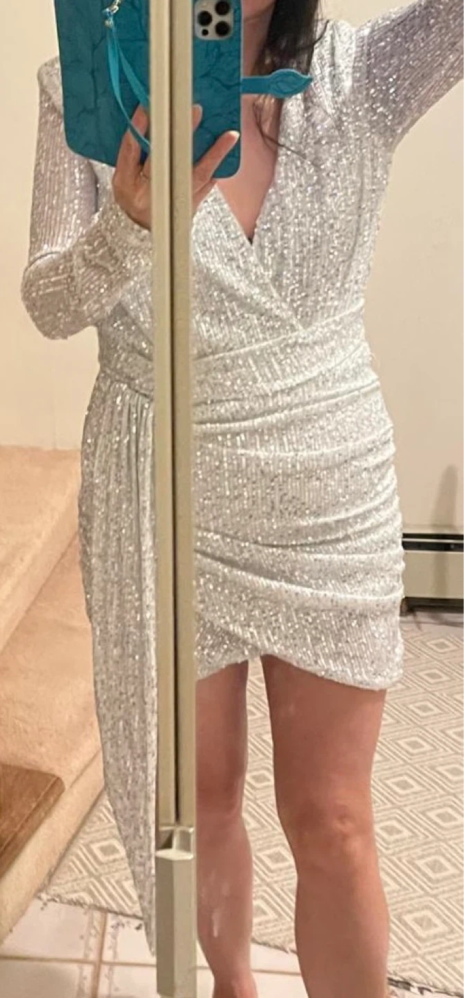 Sparkly Silver Party Dress