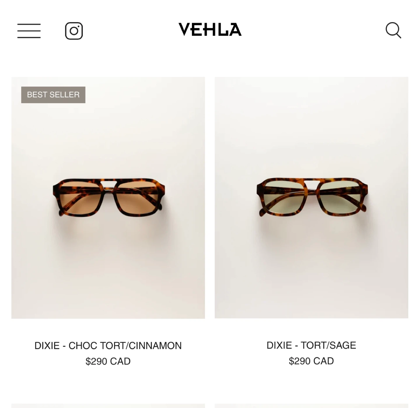 VEHLA Dixie Sunglasses - Choc Tort/Cinnamon