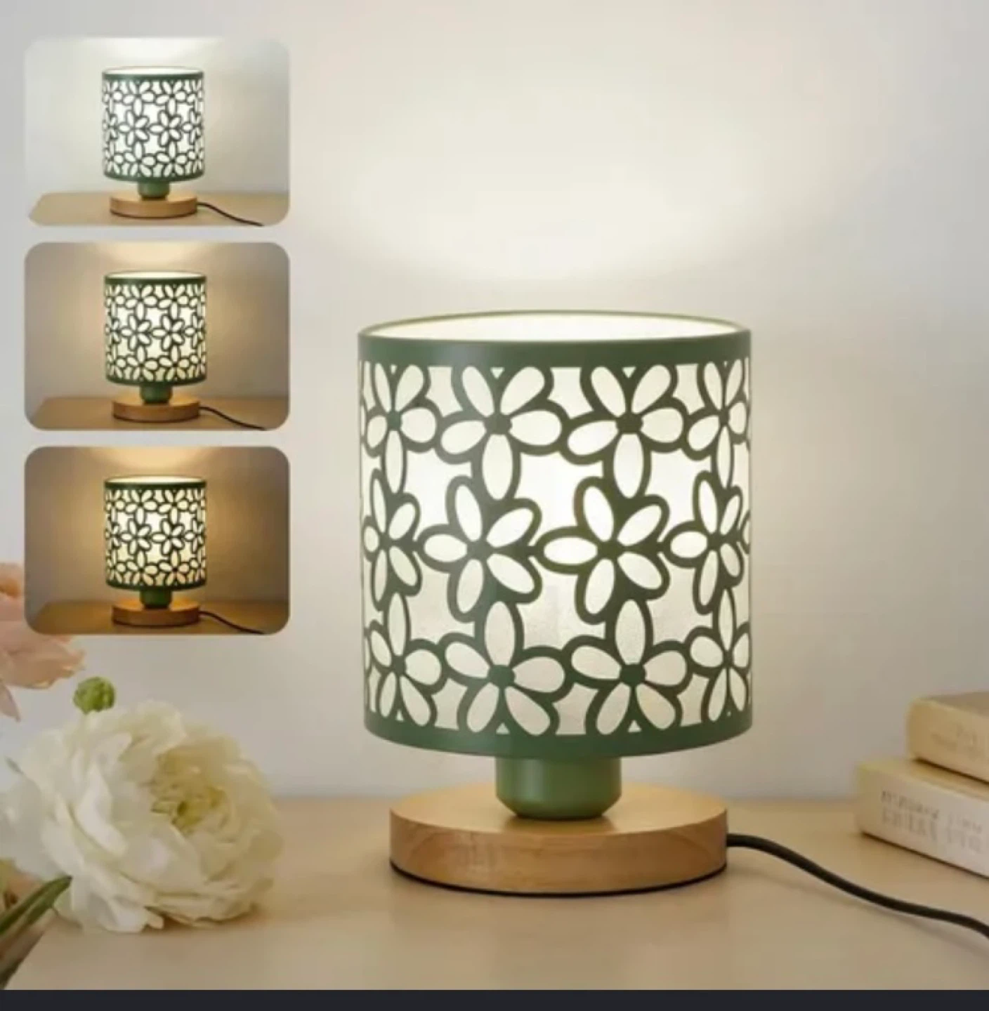 Green Floral Accent Lamp - photo 2