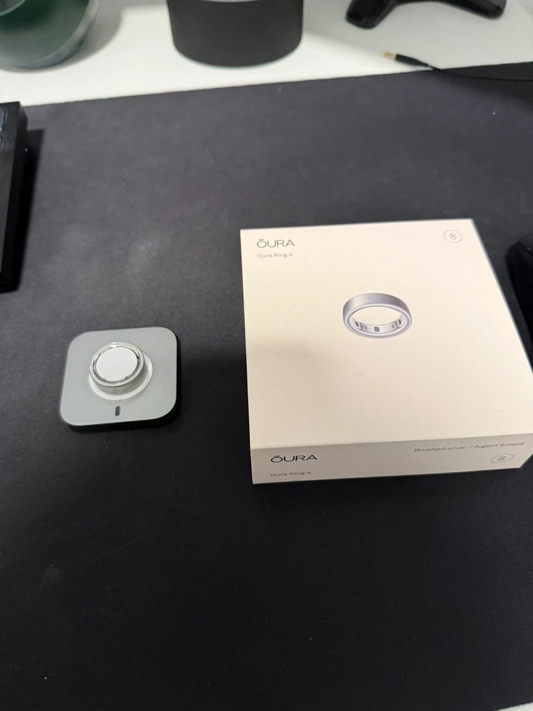 Oura Ring 4 Brushed Silver Size 8