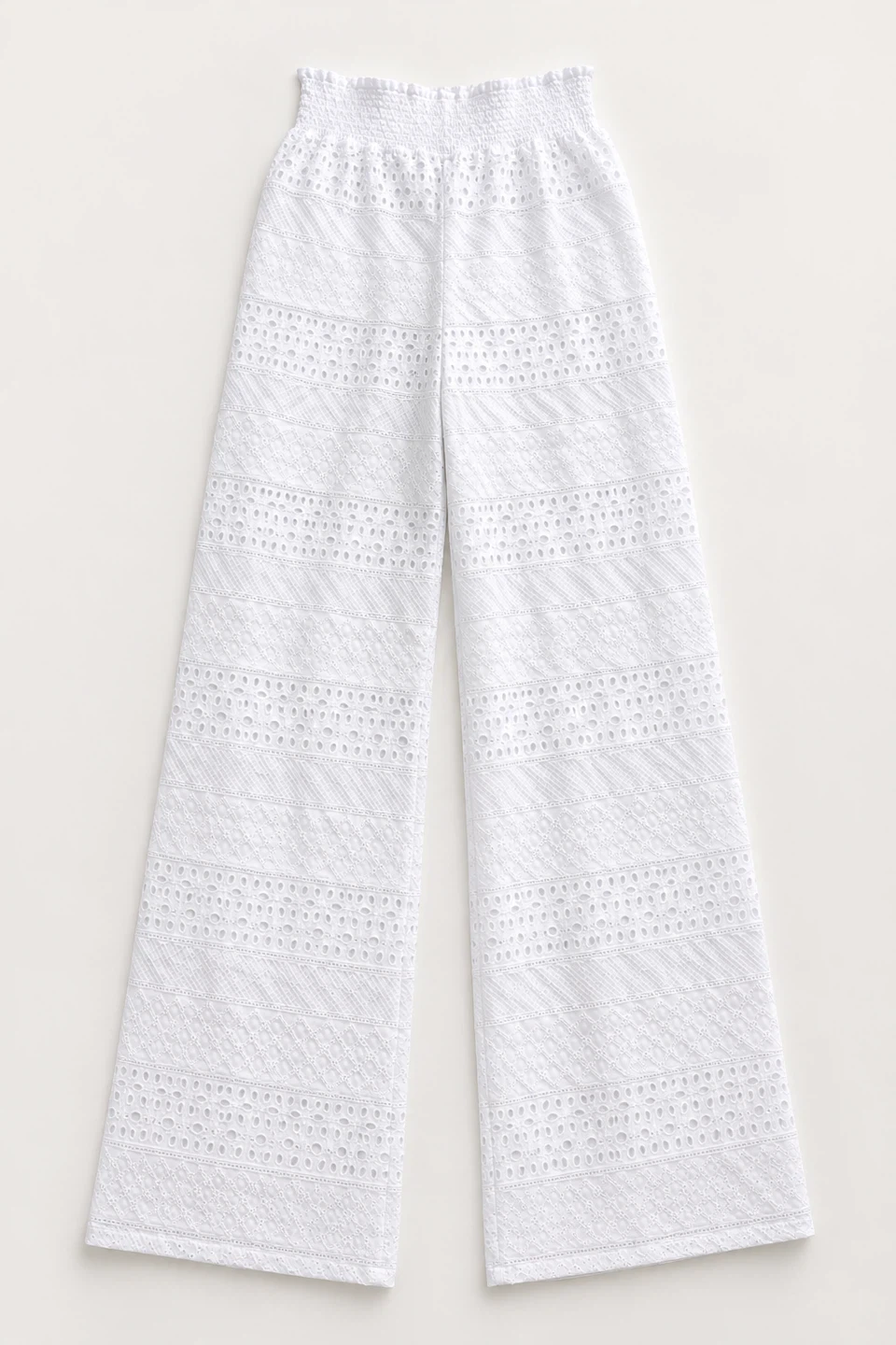 Alice + Olivia White Wide Leg Pants Size L/G - photo 2