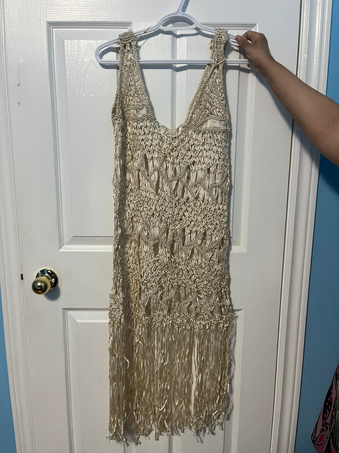 Macrame Tank Dress with Fringe - photo 2
