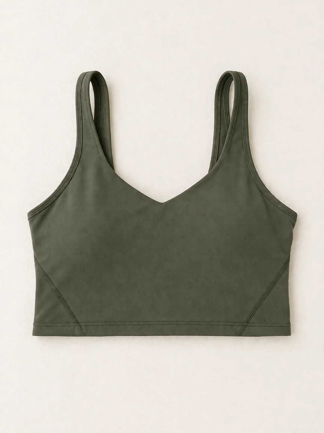 Olive Green Cropped Sport Tank size M