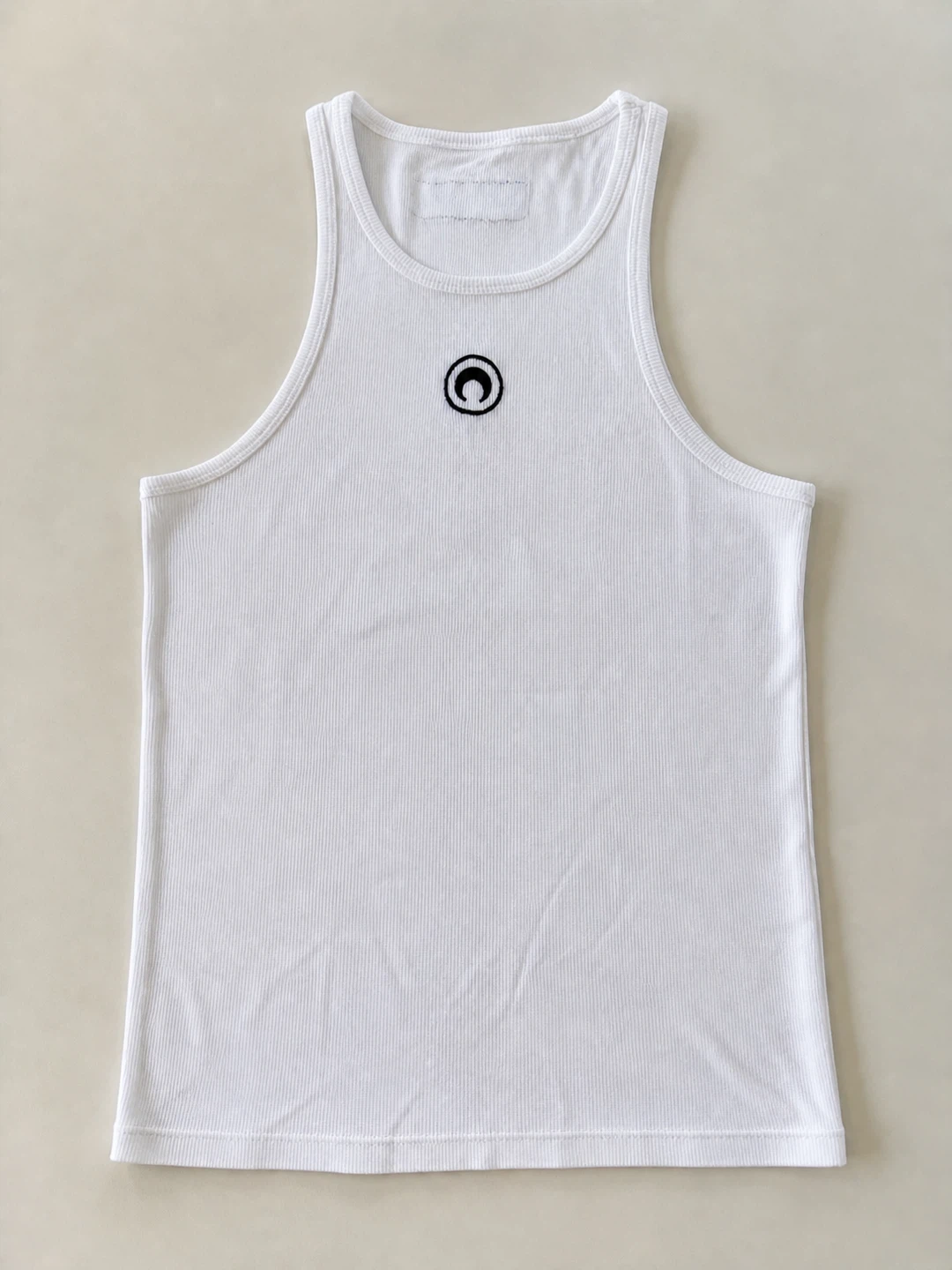 Marine Serre White Ribbed Tank Top Size S