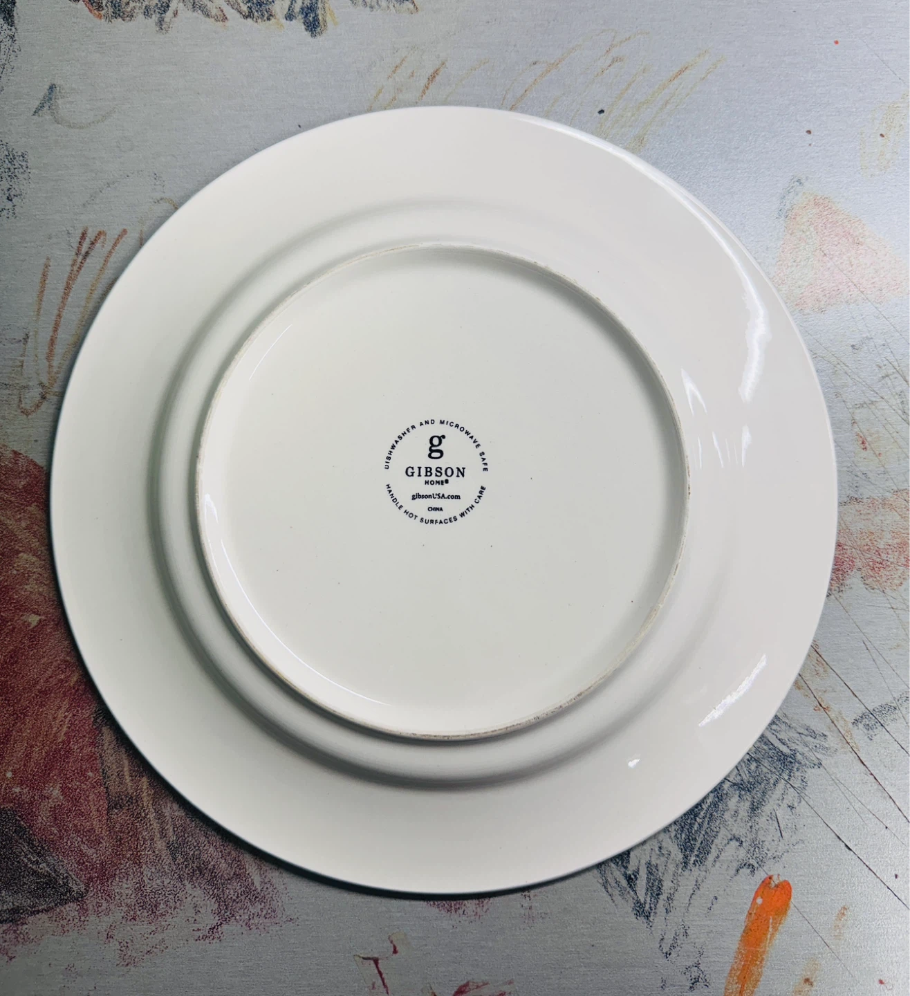 Lot of 2 Gibson elite Fandango Salad Plates Multicolor - photo 5