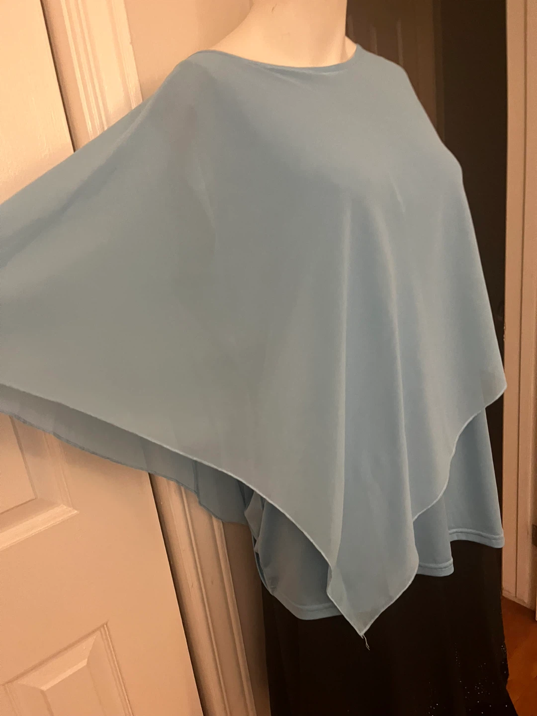 Light Blue Chiffon Overlay Top size X-Large - photo 5