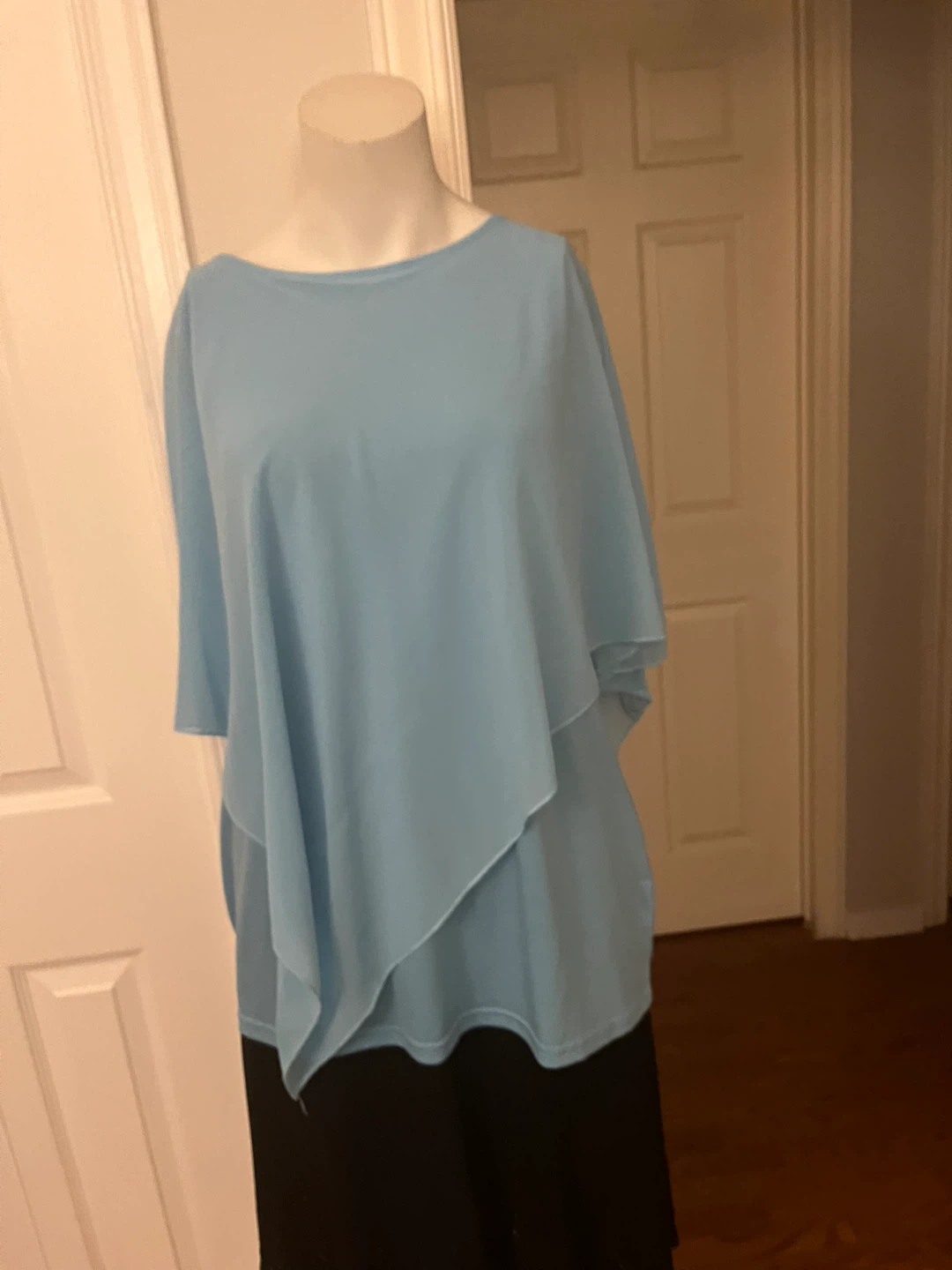 Light Blue Chiffon Overlay Top size X-Large - photo 4