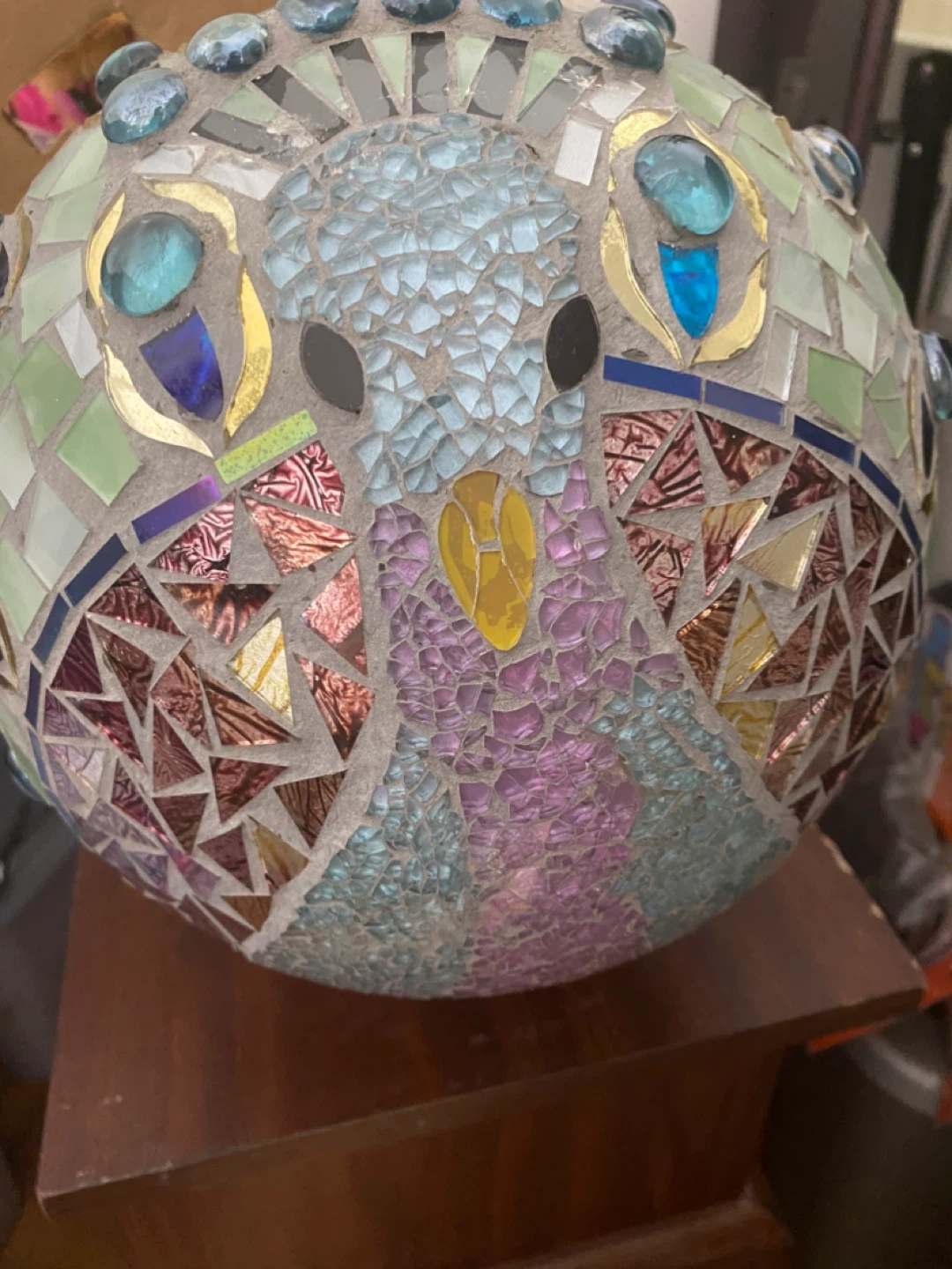 Mosaic Decorative Orb - Bird Design