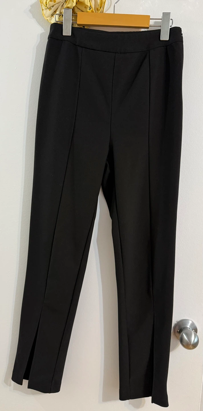 Sans Souci Black Split Hem Trousers