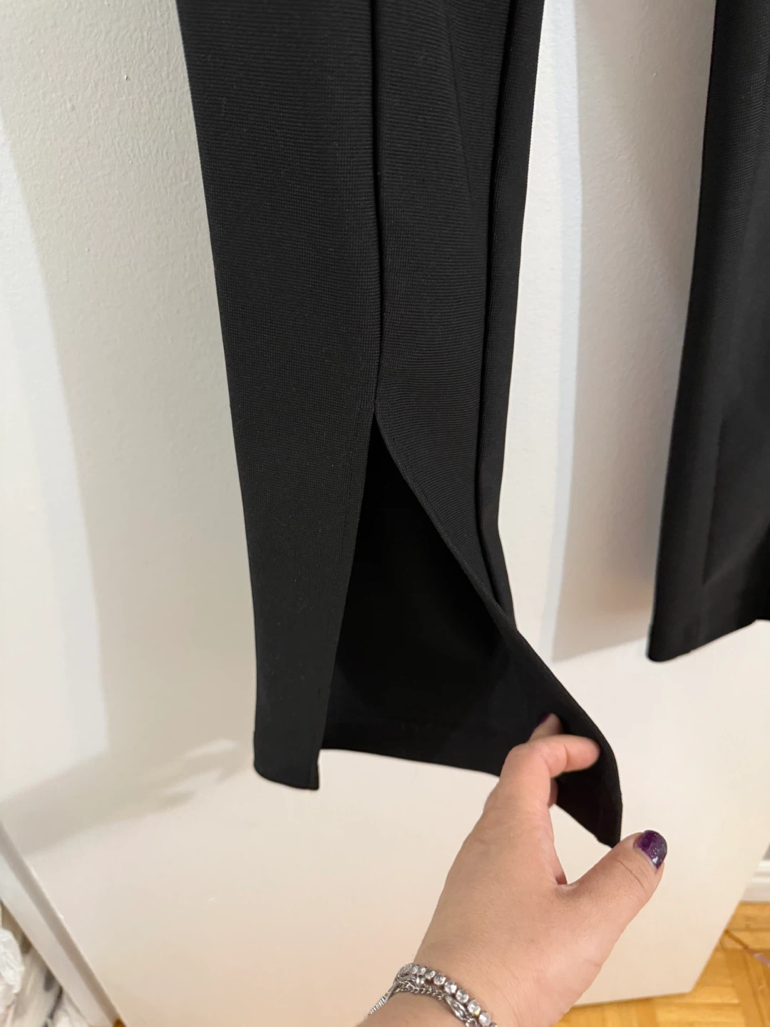 Sans Souci Black Split Hem Trousers - photo 3