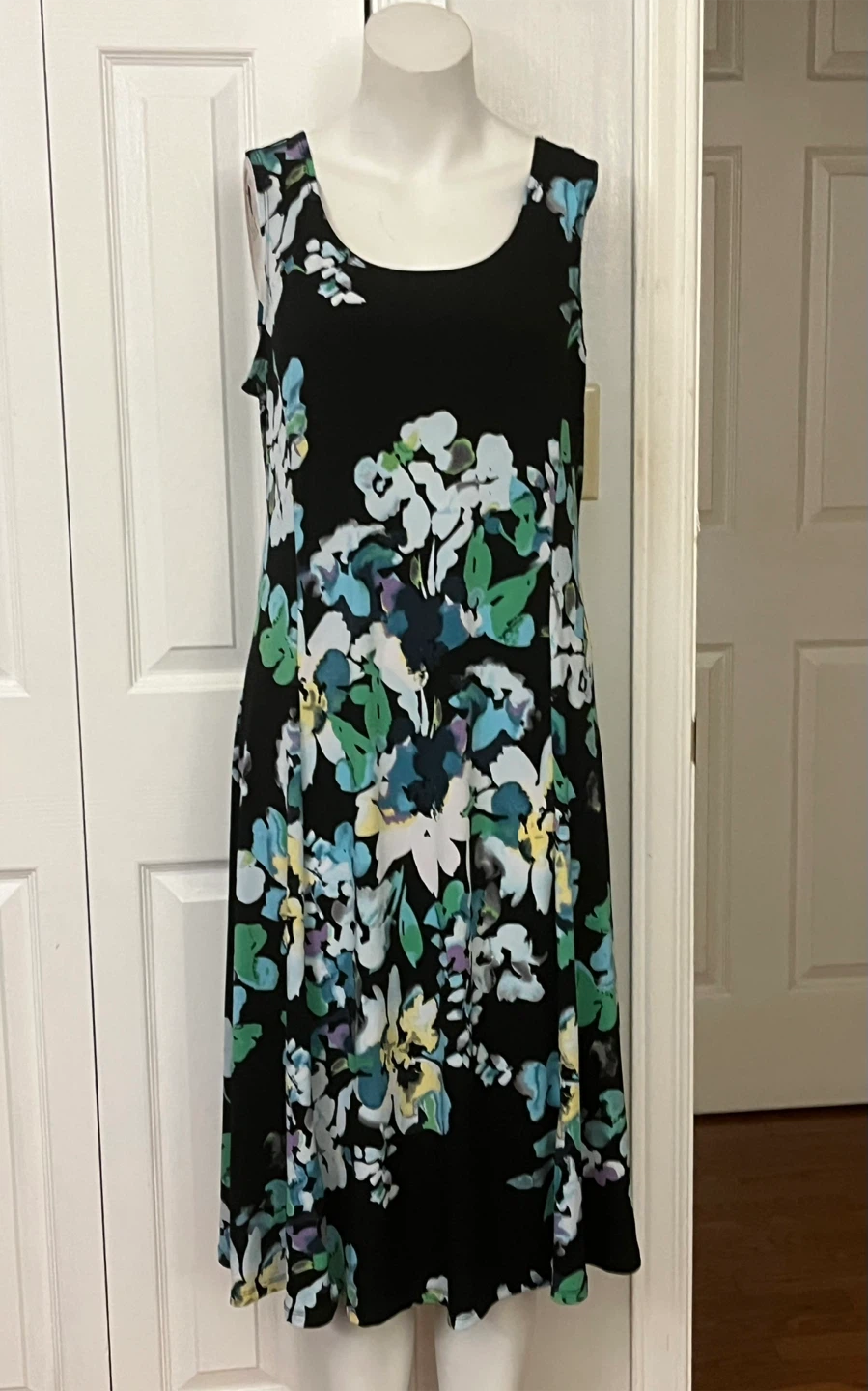 Tan Jay Floral Sleeveless Dress Size 12 - photo 2