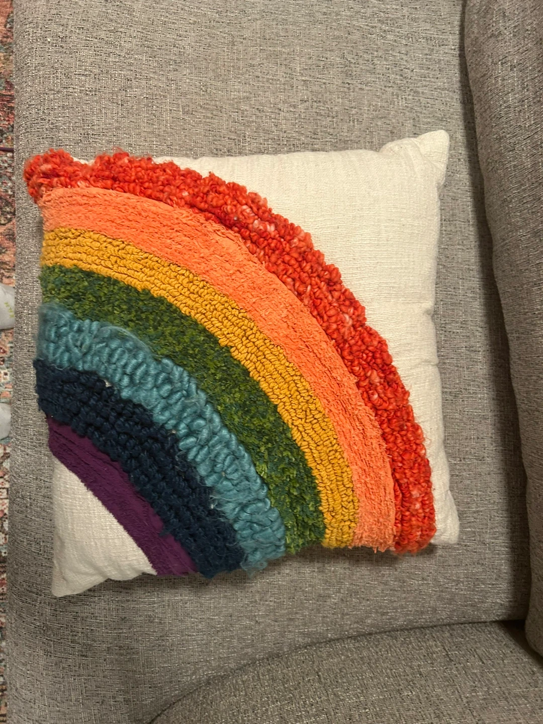 World Market Rainbow Tufted Pillow - photo 4